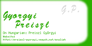 gyorgyi preiszl business card