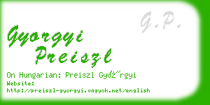 gyorgyi preiszl business card